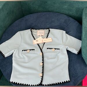 Alexia Admore Willa Top Blue Blouse - Size 8